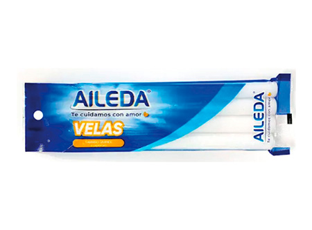  VELA BLANCA PEQUE�A PQ X 4 UN AILEDA 