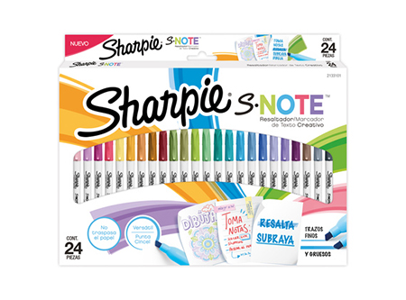  DESTACADOR SHARPIE NOTE DP X 24 COL.SURT 