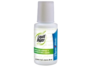  CORRECTOR LIQUIDO BOTELLA LIQUID PAPER 20 ML. 