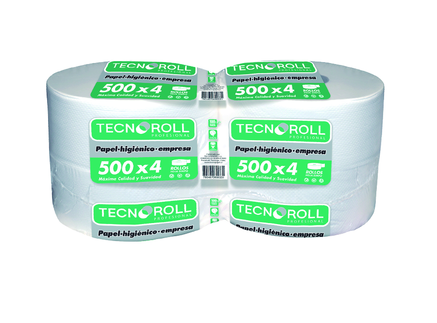  PAPEL HIG.  4 ROLLOS 500 MT. H/S TECNOROLL 