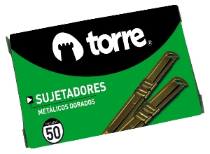  ACCOCLIPS FASTENER DORADO X 50 UN TORRE 