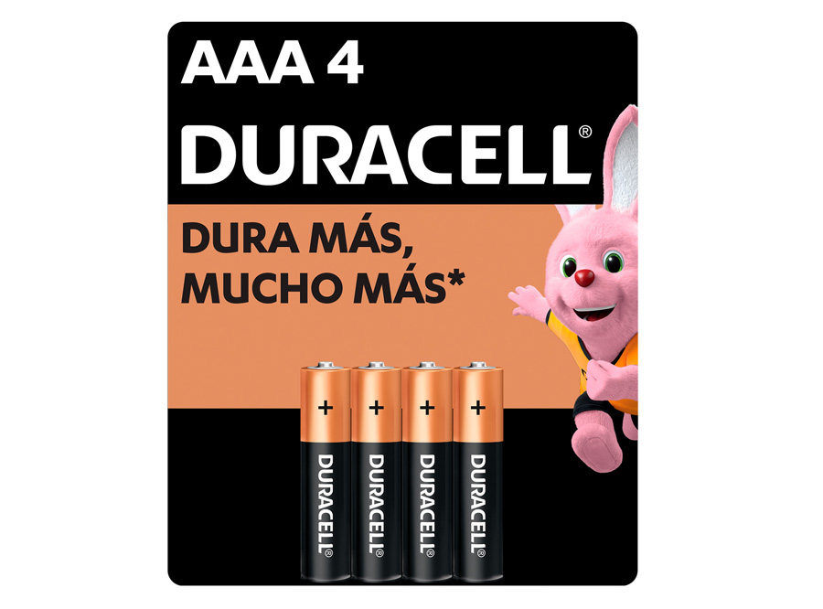  PILA ALCALINA AAA X   4 UN. DURACELL. 