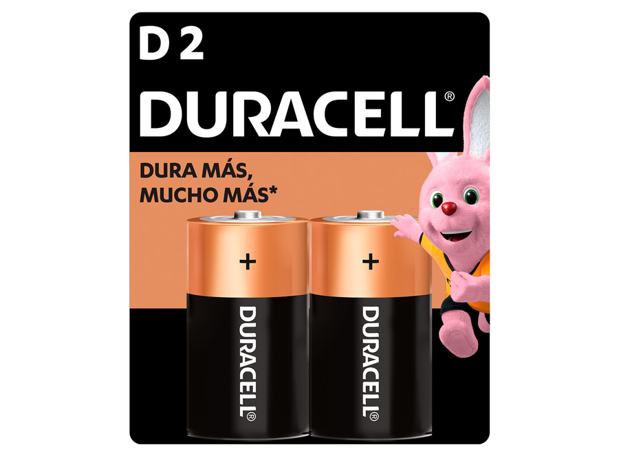  PILA ALCALINA D GRANDE X 2 UN. DURACELL. 