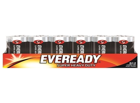  PILA CARBON D GRANDE X 12 UN. EVEREADY 