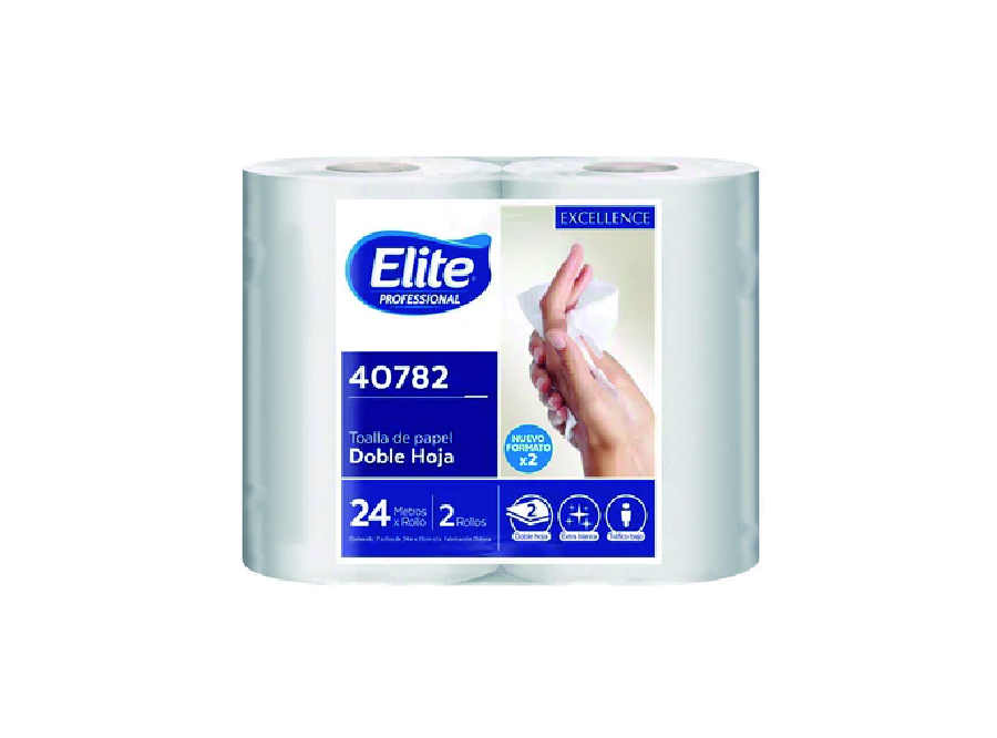  TOALLA PAPEL  2 ROLL. 24 MT. ELITE D/H REF 40782 