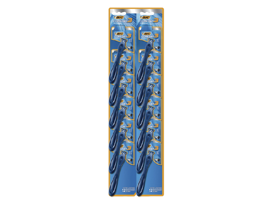  MAQ. AFEITAR 3 HJ 12 UN BIC CONFORT 3 AZ NORMAL 