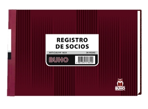  LIBRO REGISTRO SOCIOS BUHO 1850 ( OFICIO ) 