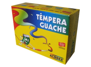  TEMPERA  12 COLORES ACRILEX 15ML (DOBLE BLANCO) 