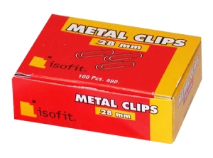  CLIPS METALICO PTA REDONDA  28MM X 100 UN ISOFIT 