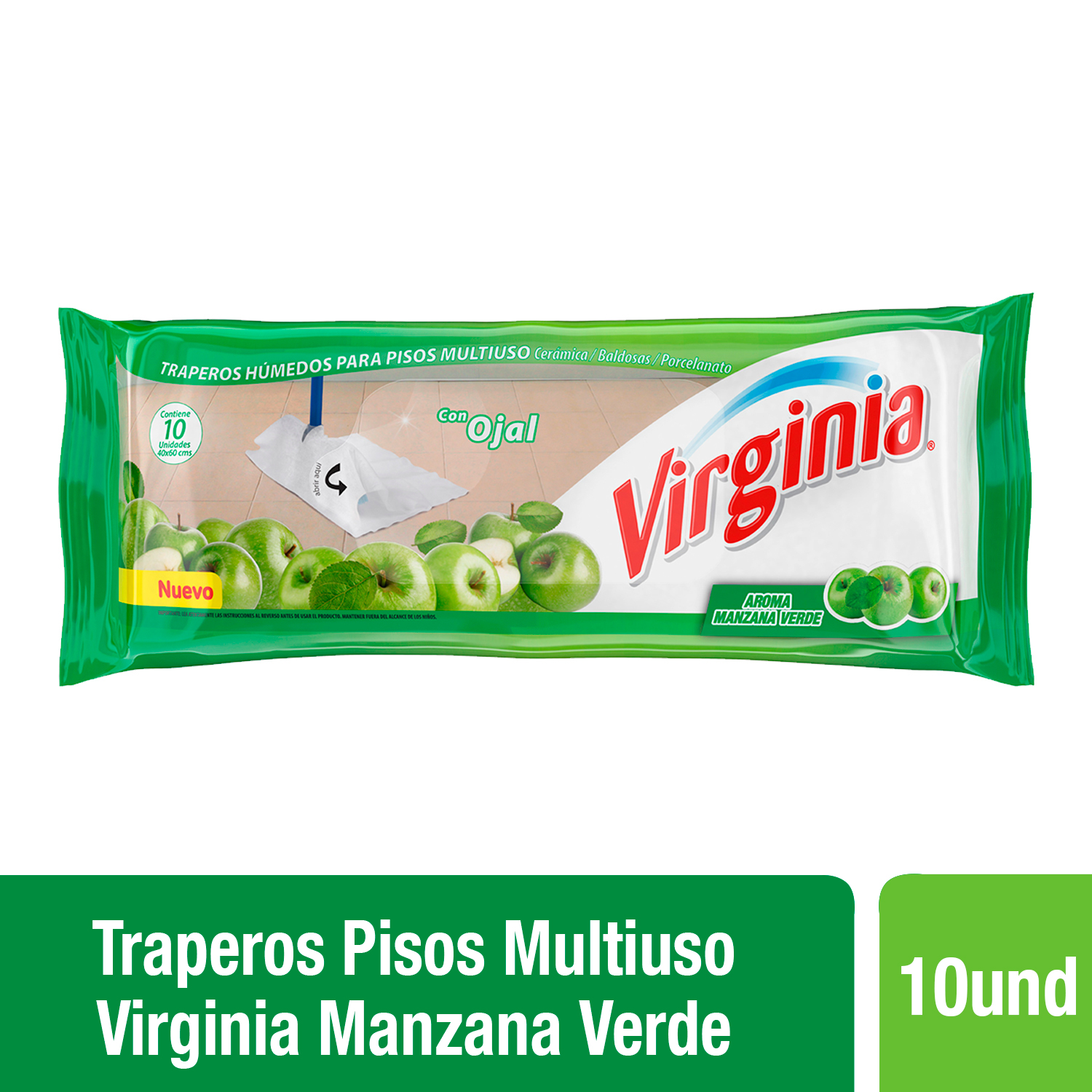  TRAPERO DESECHABLE PQ X 10 UN MANZANA/VDE VIRGINIA 