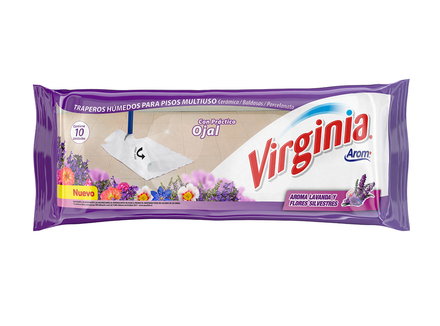  TRAPERO DESECHABLE PQ X 10 UN LAVANDA VIRGINIA 