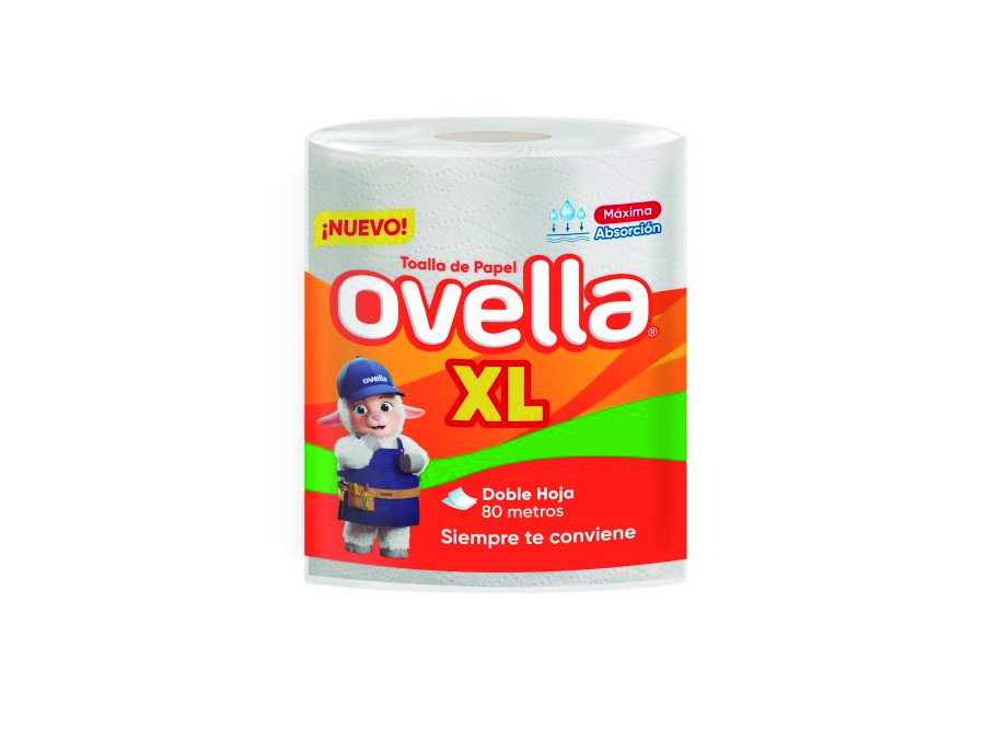  TOALLA  1 ROLL. 80 MT. OVELLA XL D/H 