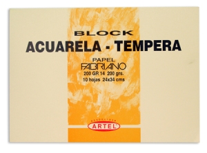  BLOCK ACUARELA TEMPERA 24X34 FABRIANO ARTEL 