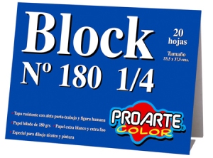  BLOCK DIBUJO 180 1/4 20 HJ PROARTE 