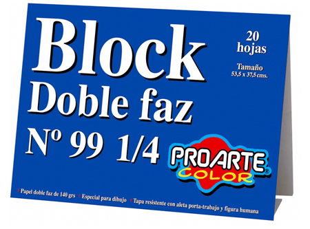  BLOCK DIBUJO  99 1/4 20 HJ PROARTE DOBLE FAZ 