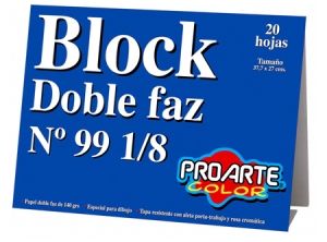  BLOCK DIBUJO  99 1/8 20 HJ PROARTE DOBLE FAZ 