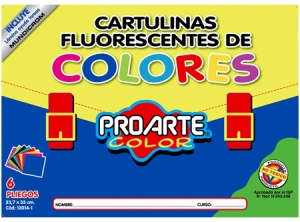  CARPETA ESC. CARTU FLUORECENTE 6 HJ PROARTE 