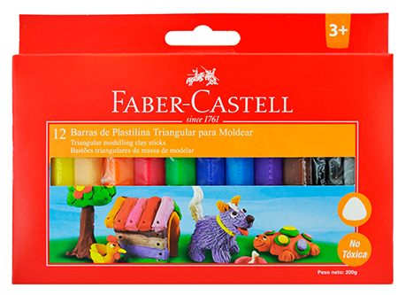  PLASTICINA 12 COLORES FABER 