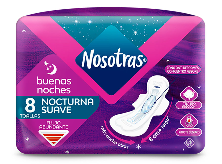  TOALLA HIG. NOSOTRAS B.NOCHES PQ X 8 UN EXTRA LARG 