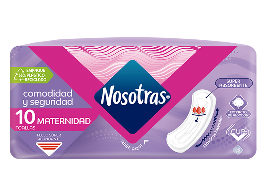  TOALLA HIG. NOSOTRAS MATERNAL X 10 UNI 