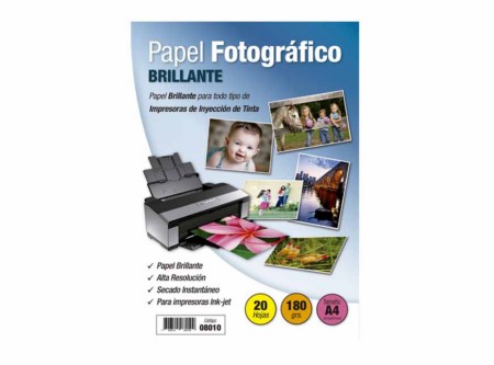  PAPEL FOTOG. CARTA 20 HJ.GLOSSY 210GR EQUALIT 