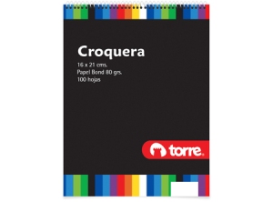  CROQUERA 1/2 OFICIO ESPIRAL 100 HJ TORRE 