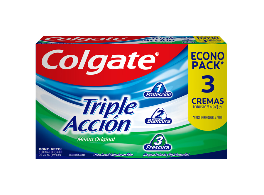  PASTA DENTAL  75 ML PACK 3X2 COLGATE TRIPLE ACCION 