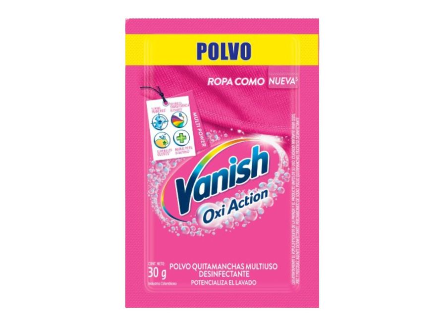  QUITAMANCHAS POLVO 30 GR DP X 12 UN VANISH R.COL 