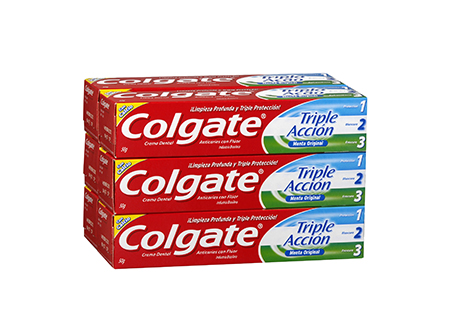  PASTA DENTAL  50 GR DP X 6 UN COLGATE TRIPLE ACCI 