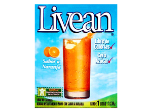  JUGO POLVO  7 GR LIVEAN X 10 UN S/AZ NARANJA 