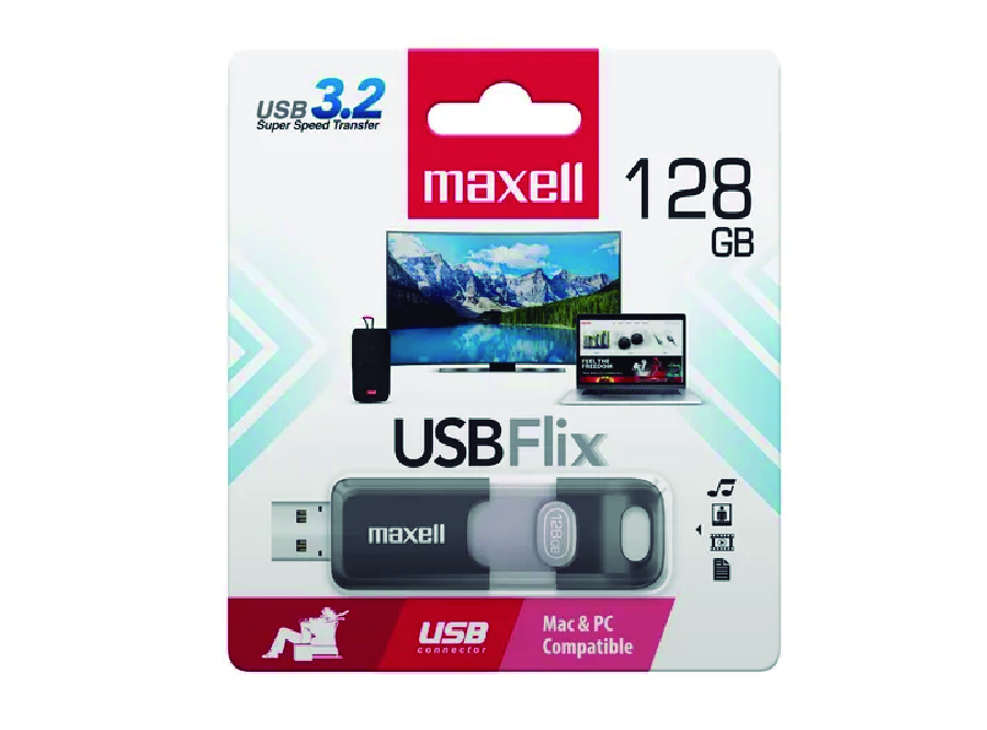  PEN DRIVE 128GB MAXELL USB 3.2 FLIX 