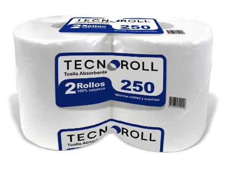  TOALLA PAPEL  2 ROLL.250 MT. TECNOROLL BASICA H/S 