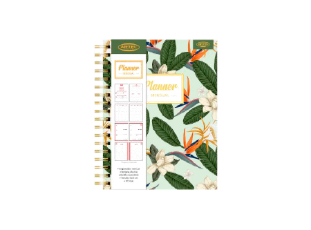  PLANNER MENSUAL ARTEL C/ESP FLORES PASTEL 17X21CM 