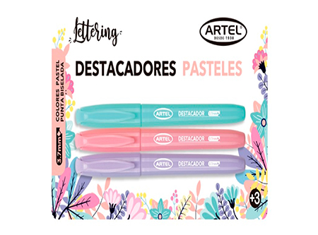  DESTACADOR PASTEL ARTEL DP X 3 COLORES 