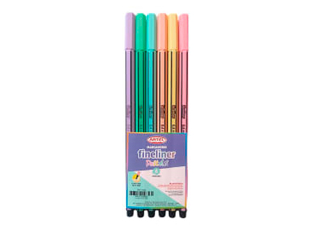  MARCADOR FINELINER DP X 6 COL.PASTEL ARTEL 