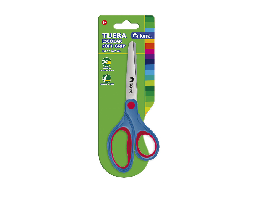  TIJERA ESCOLAR P/ROMA 14 CM SOFT GRIP TORRE 