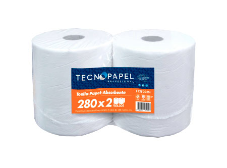  TOALLA PAPEL  2 ROLL.280 MT. TECNOPAPEL H/S 