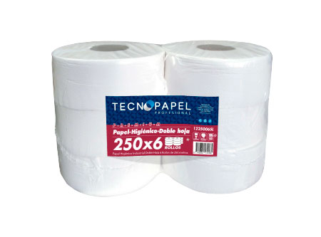  PAPEL HIG.  6 ROLLOS 250 MT. H/D TECNOPAPEL 