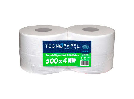  PAPEL HIG.  4 ROLLOS 500 MT. H/S TECNOPAPEL 