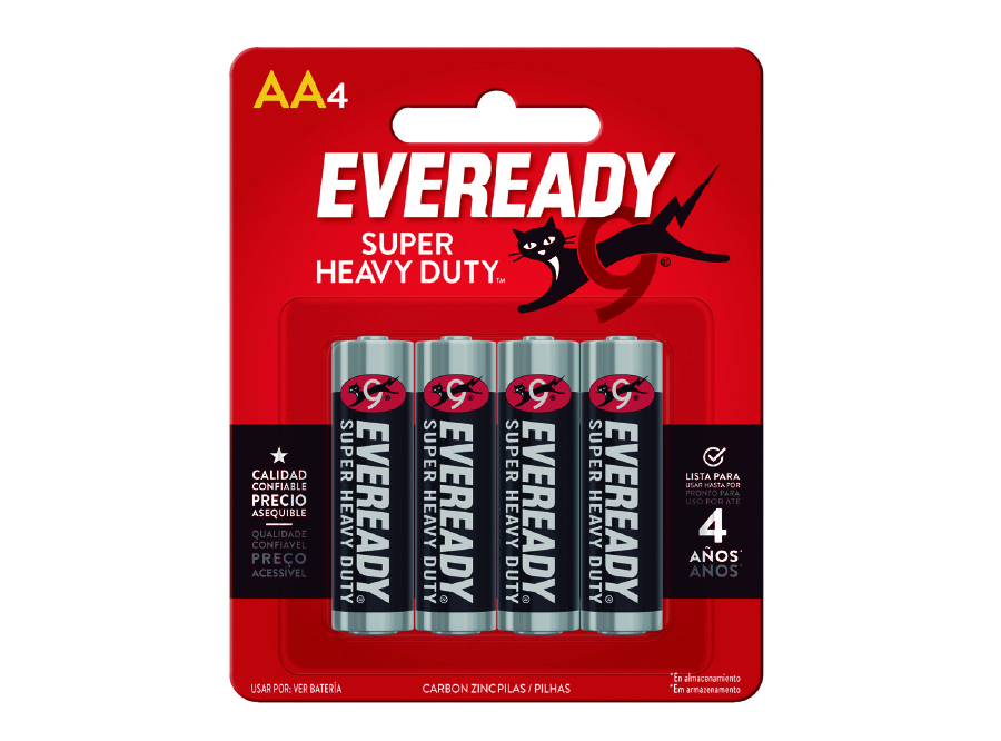  PILA CARBON AA X 4 UN. EVEREADY 