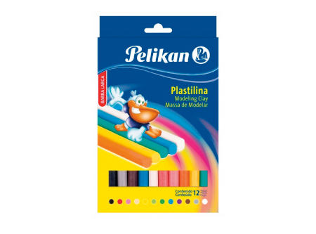  PLASTICINA 12 COLORES PELIKAN 200 GR 