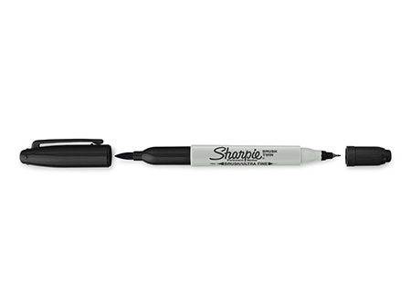  MARCADOR MULTIUSO NEGRO SHARPIE DOBLE PUNTA TWIN 