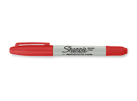  MARCADOR MULTIUSO ROJO SHARPIE DOBLE PUNTA TWIN 