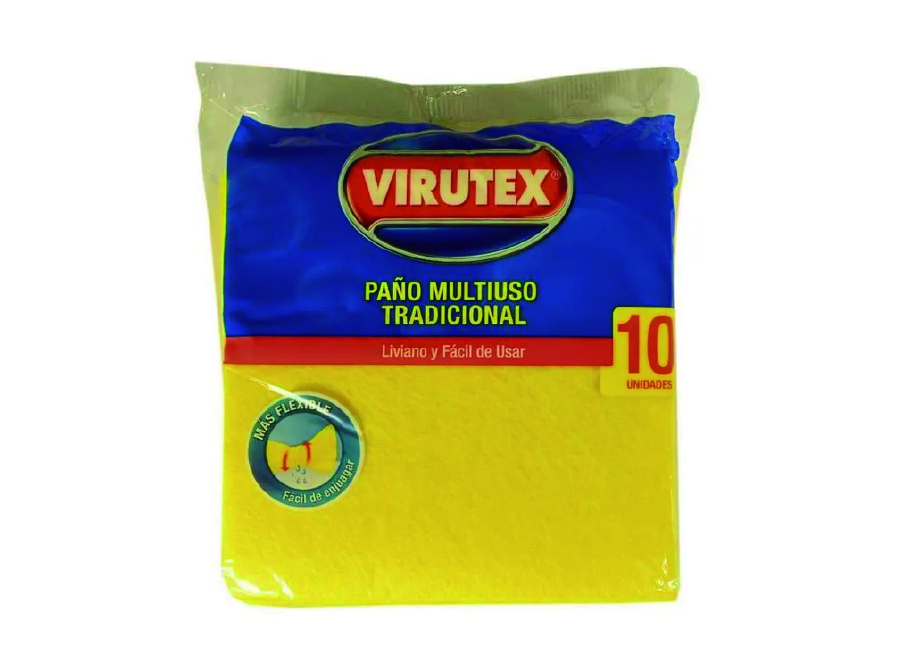  PANO MULTIUSO X 10 UN. 34X34 VIRUTEX CLASICA AMARI 