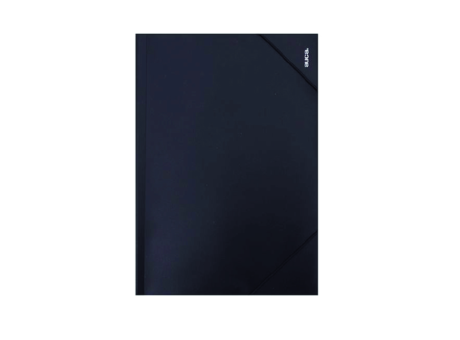  CARPETA CARTERA C/ELAST.OFICIO NEGRA VINIL AUCA 