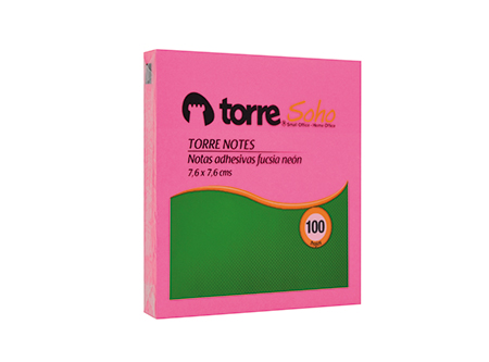  NOTA ADHE. MEDIANA 100 HJ FUCSIA NEON TORRE 