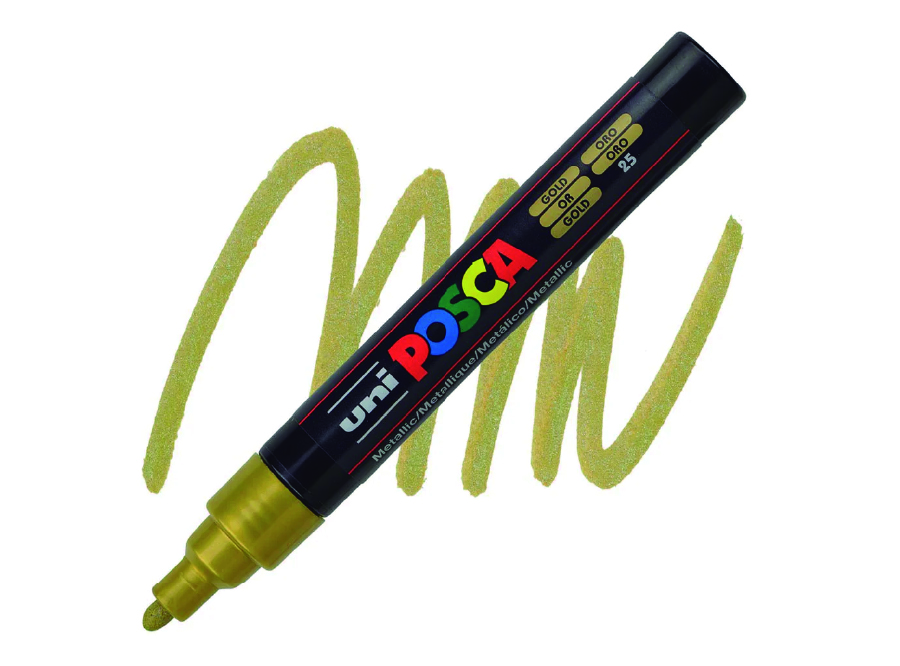  MARCADOR ACRILICO POSCA 5M DORADO 