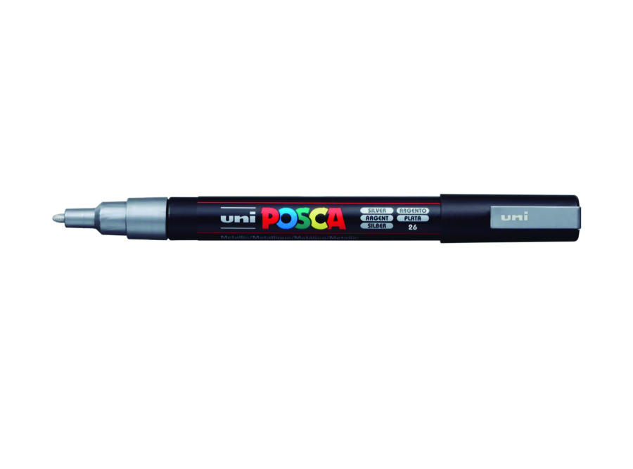  MARCADOR ACRILICO POSCA 3M PLATA 