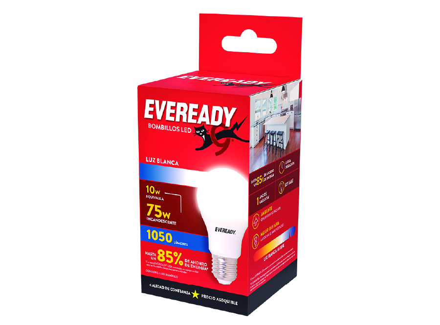  AMPOLLETA LED 10W 220-240V DP 10 UN FRIA EVEREADY 