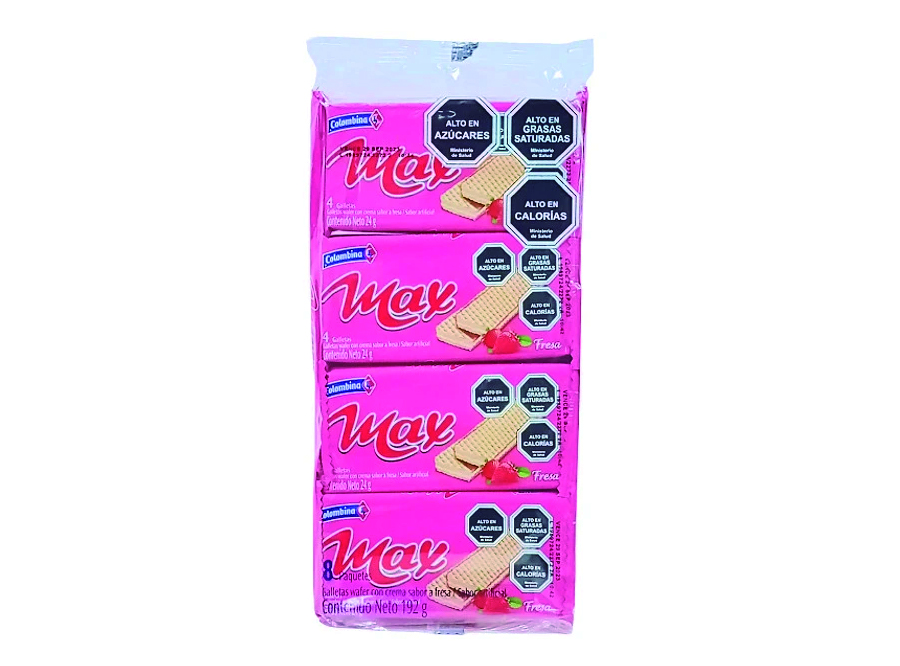  GALLETA OBLEA WAFER FRESA 24 GR X 8 UN COLOMBINA 